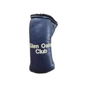 Glen Oaks Club Blade Putter Head Cover AM&E Blue Leather Fleece Lined